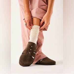 Free People Mule Clogs Sunday Season Khaki Green Slip On Women’s 36 USA 6